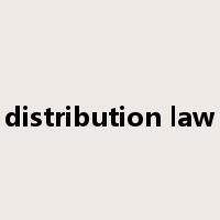 distribution law是什么意思