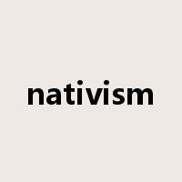 nativism是什么意思