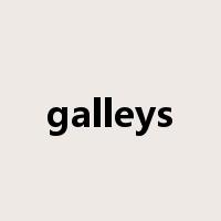 galleys是什么意思