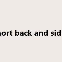 short back and sides是什么意思