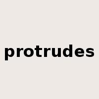 protrudes是什么意思