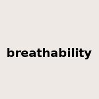 breathability是什么意思