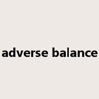 adverse balance是什么意思
