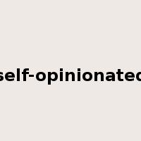 self-opinionated是什么意思