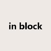 in block是什么意思