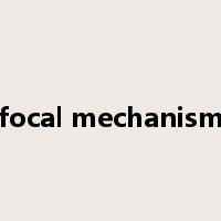 focal mechanism是什么意思