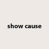 show cause是什么意思