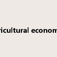 agricultural economics是什么意思