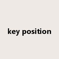 key position是什么意思