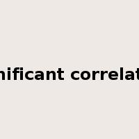 significant correlation是什么意思