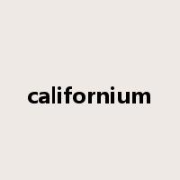 californium是什么意思