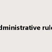 administrative rules是什么意思