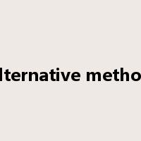 alternative method是什么意思