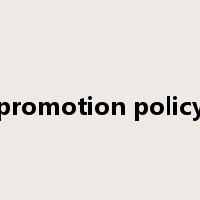 promotion policy是什么意思