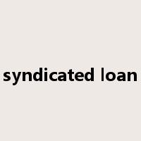 syndicated loan是什么意思