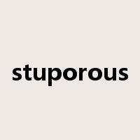 stuporous是什么意思