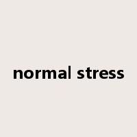 normal stress是什么意思