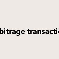 arbitrage transaction是什么意思
