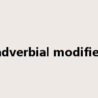 adverbial modifier是什么意思