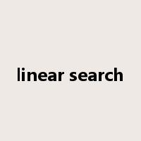 linear search是什么意思