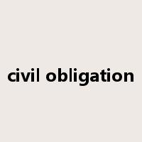 civil obligation是什么意思
