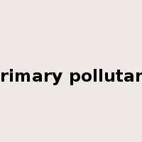 primary pollutant是什么意思