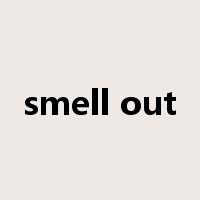 smell out是什么意思
