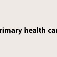 primary health care是什么意思