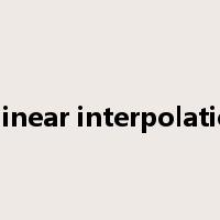 bilinear interpolation是什么意思