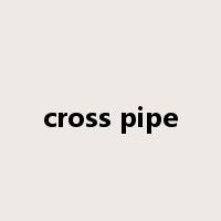 cross pipe是什么意思