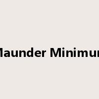 Maunder Minimum是什么意思