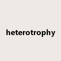 heterotrophy是什么意思