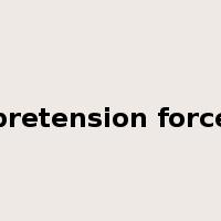 pretension force是什么意思