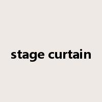 stage curtain是什么意思