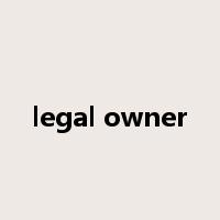 legal owner是什么意思