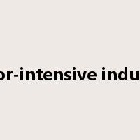 labor-intensive industry是什么意思