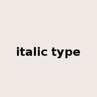 italic type是什么意思