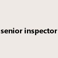 senior inspector是什么意思