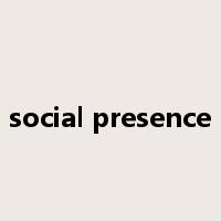 social presence是什么意思