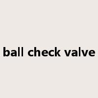 ball check valve是什么意思
