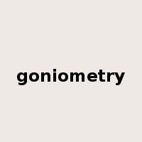 goniometry是什么意思