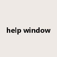 help window是什么意思