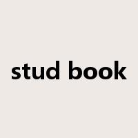 stud book是什么意思