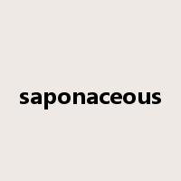 saponaceous是什么意思