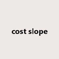 cost slope是什么意思