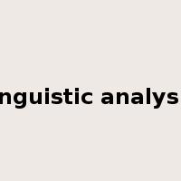 linguistic analysis是什么意思