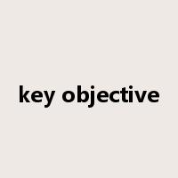key objective是什么意思