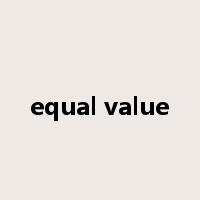 equal value是什么意思