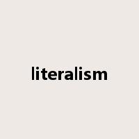 literalism是什么意思