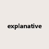 explanative是什么意思